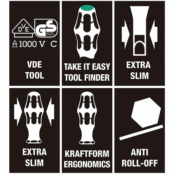 日本正規品 ヴェラ 7本組  絶縁ドライバー(スリム型) (135961)(4013288178640) ベラ Wera