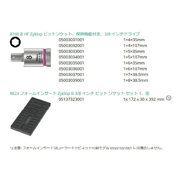 日本正規品 Wera 150113 9721 ウレタン収納入り3/8ソケットレンチセット 22点セット 05150113001 ヴェラ ベラ ツールセット