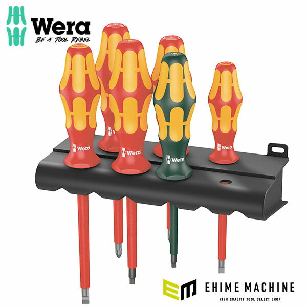 日本正規品 ヴェラ 6本組絶縁ドライバーセット + - SQ ラック付 (347777)(4013288122957) ベラ Wera