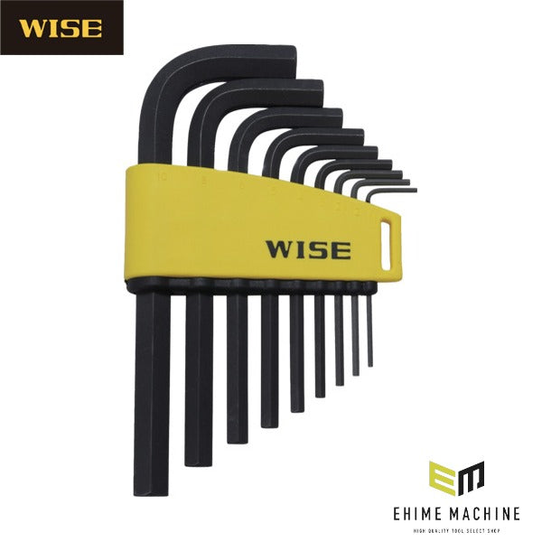 ワイズ 六角レンチ 黒染め9本セット(ショート) (WLH130B-9S)(4951908008482) WISE フジ矢