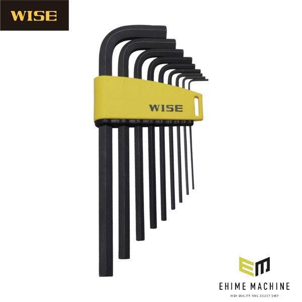 ワイズ 六角レンチ 黒染め9本セット(セミロング) (WLH230B-9S)(4951908008468) WISE フジ矢