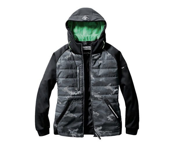 バートル TC防風フーディジャケット(ユニセックス) 3210-38-M カモフラブラック 3210-38-M