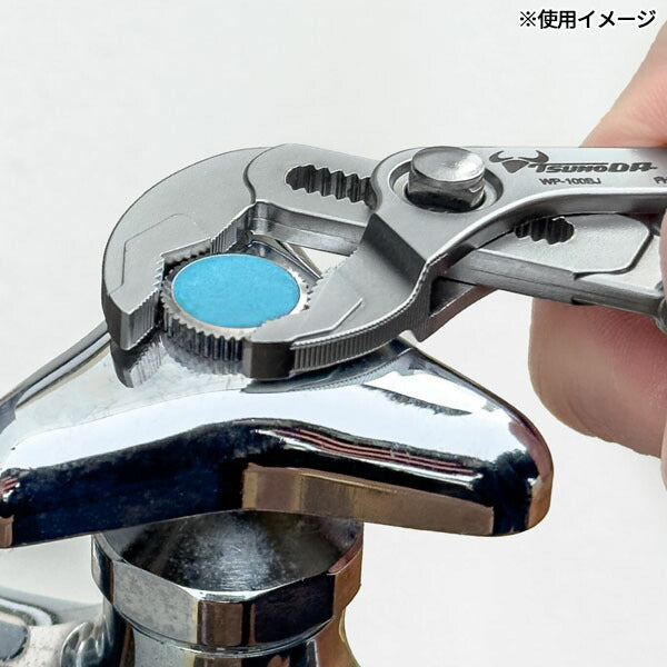 ツノダ ウォーターポンプワンプッシュプライヤー 100mm ボタン式クイック開閉 最大口開き25mm (WP-100BJ)(4952269115680) TSUNODA