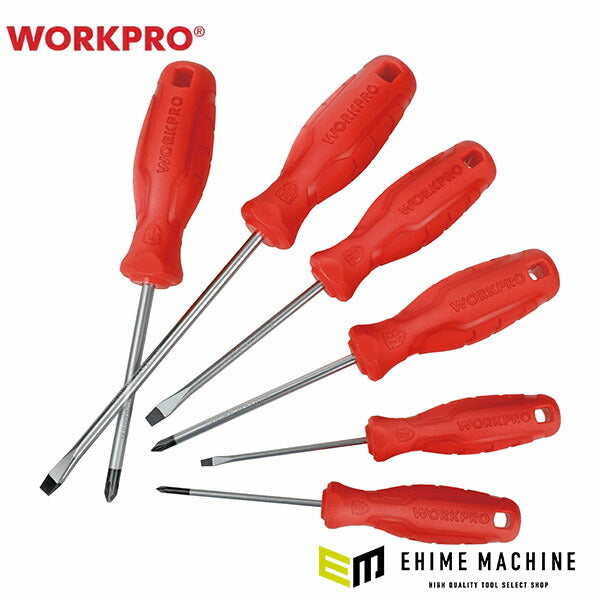 【11月の特価品】ワークプロ ドライバーセット 6本組 + - (WP200501)(6914280003726) WORKPRO