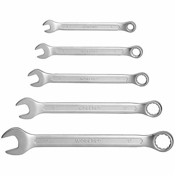 ワークプロ コンビネーションレンチセット 6 8 10 12 15mm (WP202500)(6914280004594) WORKPRO