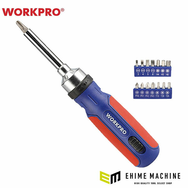 【10月の特価品】ワークプロ ラチェットドライバーセット ビット14PC 72T (WP221061)(6914280006956) WORKPRO