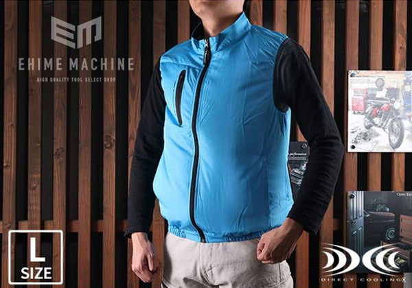 ジーベック 空調服 高密度ポリエステルタフタ製 空調服ベスト L XE98010-44-L XEBEC 熱中症対策 作業服 夏 クール 屋外 冷却