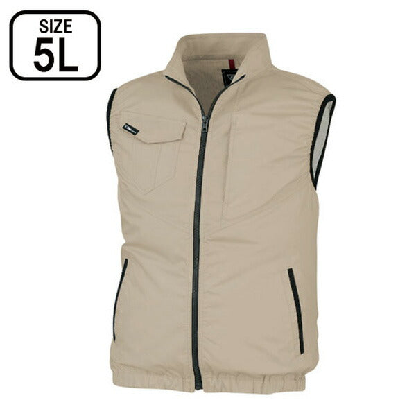 ジーベック 空調服 高密度TC制電リップ組織 空調服制電ベスト 5L XE98014-81-5L XEBEC 熱中症対策 作業服 夏 クール 屋外 冷却