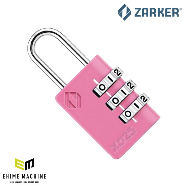 ZARKER ザーカー XD25-P コンビネーション南京錠 ピンク/ブリスター 鍵 カギ