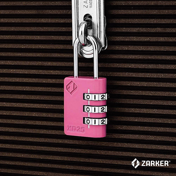 ZARKER ザーカー XD25-P コンビネーション南京錠 ピンク/ブリスター 鍵 カギ