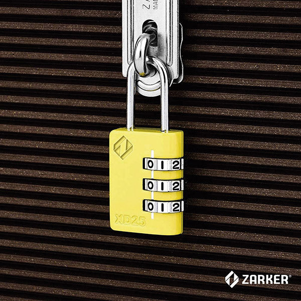 ZARKER ザーカー XD25-Y コンビネーション南京錠 黄色/ブリスター 鍵 カギ