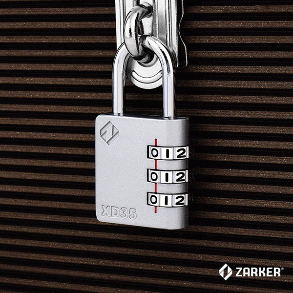 ZARKER ザーカー XD35-G コンビネーション南京錠 グレー/ブリスター 鍵 カギ