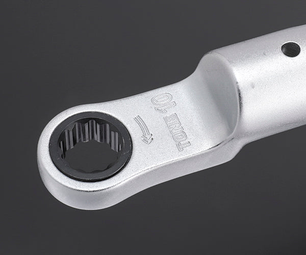 TONE トルクレンチ用交換ヘッド 差替式トルクレンチ用ラチェットめがねヘッド 全長56.5mm (10DRM-10)(4953488405057) トネ
