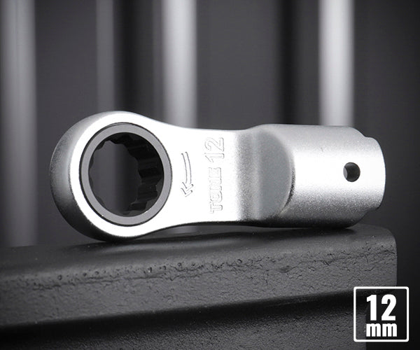 TONE トルクレンチ用交換ヘッド 差替式トルクレンチ用ラチェットめがねヘッド 全長57.8mm (10DRM-12)(4953488405064) トネ