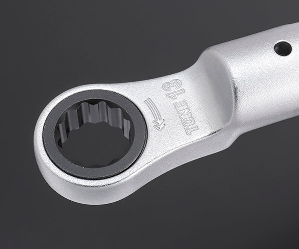 TONE トルクレンチ用交換ヘッド 差替式トルクレンチ用ラチェットめがねヘッド 全長58.5mm (10DRM-13)(4953488405071) トネ