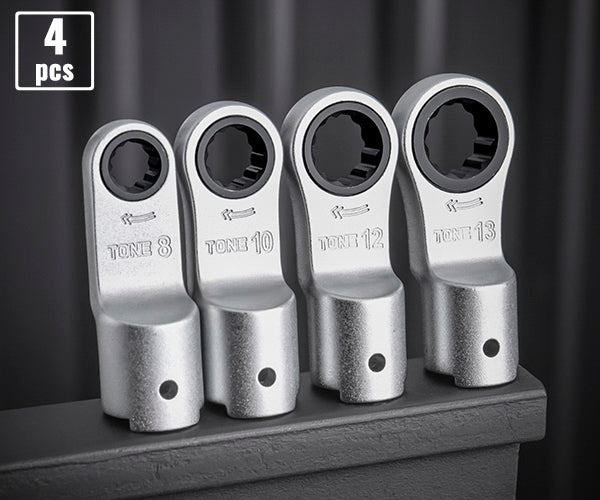 TONE トルクレンチ用交換ヘッド 差替式トルクレンチラチェットめがねヘッドセット 4点セット T10Dシリーズ (10DRM40)(4953488427974) トネ