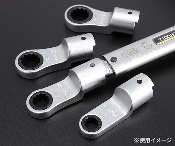 TONE トルクレンチ用交換ヘッド 差替式トルクレンチラチェットめがねヘッドセット 4点セット T10Dシリーズ (10DRM40)(4953488427974) トネ