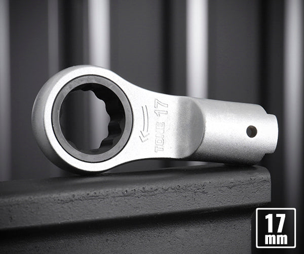 TONE トルクレンチ用交換ヘッド 差替式トルクレンチ用ラチェットめがねヘッド 全長71.8mm (12DRM-17)(4953488405125) トネ
