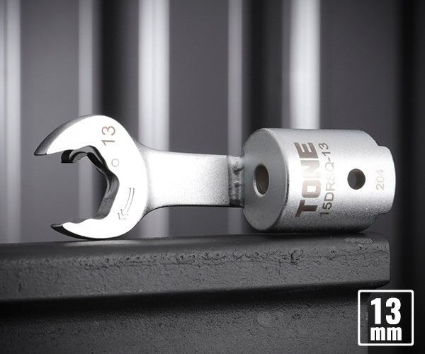 TONE 差替式トルクレンチ用クイックスパナヘッド 全長75.8mm 厚さ5.9mm (15DRSQ-13)(4953488419832) トネ