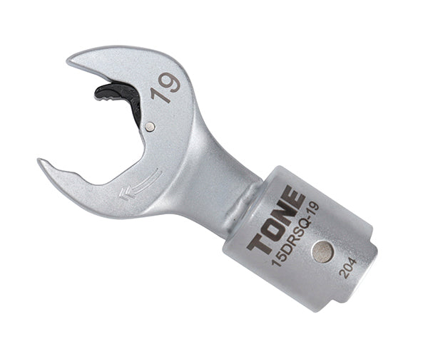 TONE 差替式トルクレンチ用クイックスパナヘッド 全長80.4mm 厚さ8.3mm (15DRSQ-19)(4953488419863) トネ