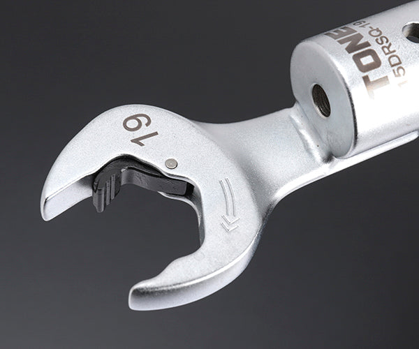 TONE 差替式トルクレンチ用クイックスパナヘッド 全長80.4mm 厚さ8.3mm (15DRSQ-19)(4953488419863) トネ