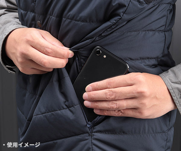 ジーベック ヒーター内蔵ベスト 167-19 3Lサイズ ディープネイビー 防風 保湿 防寒 XEBEC