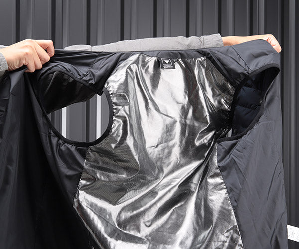 ジーベック ヒーター内蔵ベスト 167-19 3Lサイズ ディープネイビー 防風 保湿 防寒 XEBEC