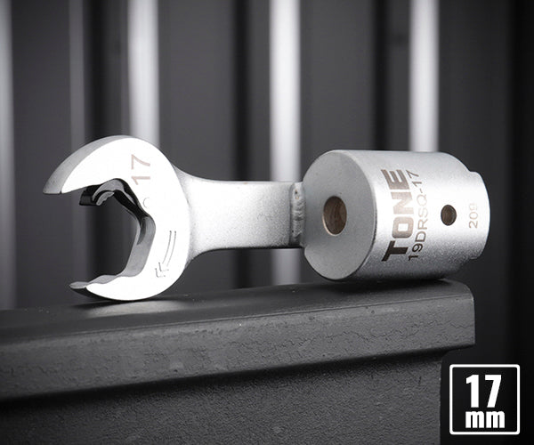 TONE 差替式トルクレンチ用交換クイックスパナヘッド 全長160mm 二面幅17mm (19DRSQ-17)(4953488419870) トネ