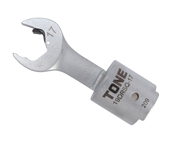 TONE 差替式トルクレンチ用交換クイックスパナヘッド 全長160mm 二面幅17mm (19DRSQ-17)(4953488419870) トネ