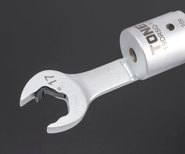 TONE 差替式トルクレンチ用交換クイックスパナヘッド 全長160mm 二面幅17mm (19DRSQ-17)(4953488419870) トネ