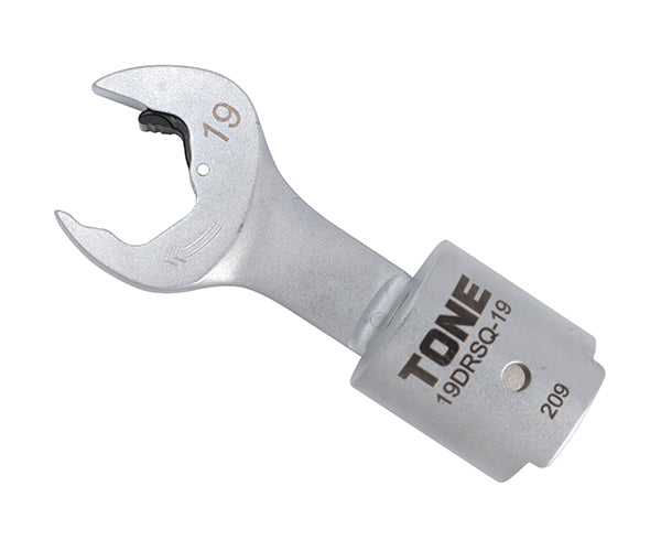 TONE 差替式トルクレンチ用交換クイックスパナヘッド 全長174mm 二面幅19mm (19DRSQ-19)(4953488419887) トネ
