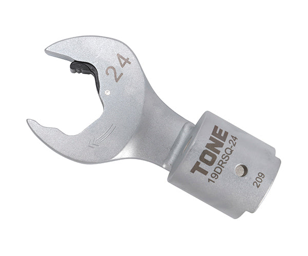 TONE 差替式トルクレンチ用交換クイックスパナヘッド 全長200mm 二面幅24mm (19DRSQ-24)(4953488419900) トネ