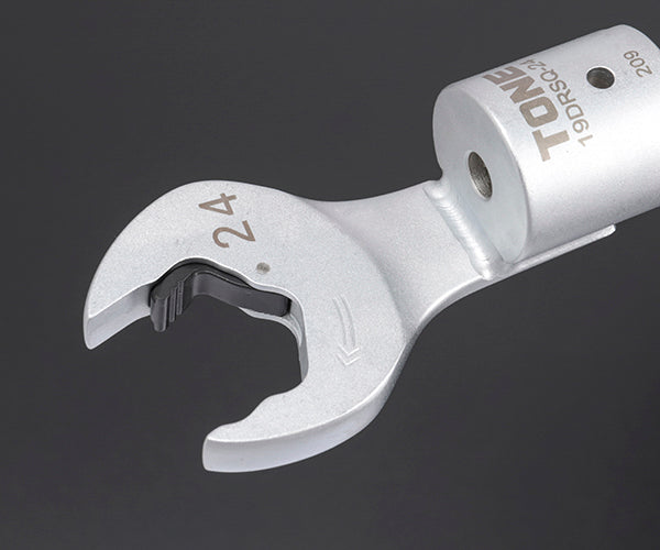 TONE 差替式トルクレンチ用交換クイックスパナヘッド 全長200mm 二面幅24mm (19DRSQ-24)(4953488419900) トネ