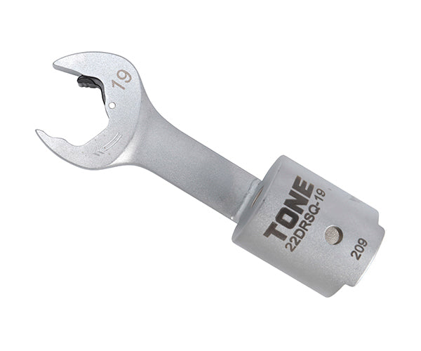 TONE 差替式トルクレンチ用交換クイックスパナヘッド 全長200mm 二面幅19mm (22DRSQ-19)(4953488419917) トネ
