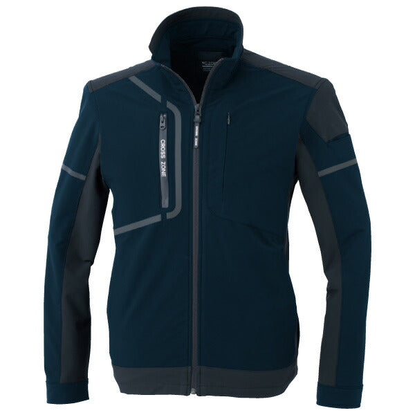 ジーベック ブルゾン クロスゾーン ディープネイビー 2520-19 XEBEC ワークウェア ストレッチ 作業服 C.ZONE メンズ レディース カジュアル アウトドア スポーツ