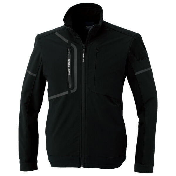 ジーベック ブルゾン クロスゾーン 黒 2520-90 XEBEC ワークウェア ストレッチ 作業服 C.ZONE メンズ レディース カジュアル アウトドア スポーツ