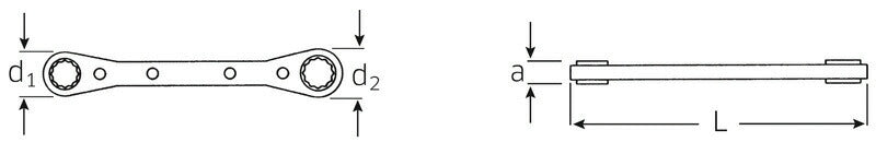 日本正規品 スタビレー 板ラチェットメガネ (25AN-5/16X11/32)(4018754164455) STAHLWILLE