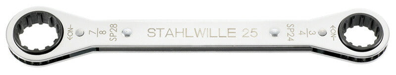 日本正規品 スタビレー 板ラチェットメガネ スプライン  (25ASP-8X10)(4018754209361) STAHLWILLE
