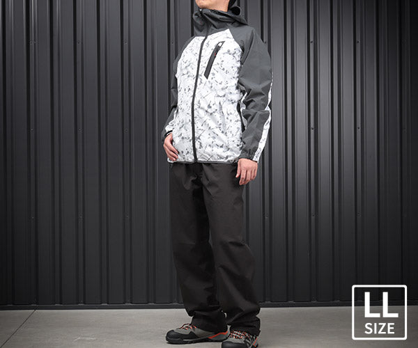 ジーベック C.ZONE 32001-222-LL レインウェア 上下セット 迷彩シルバー LLサイズ XEBEC