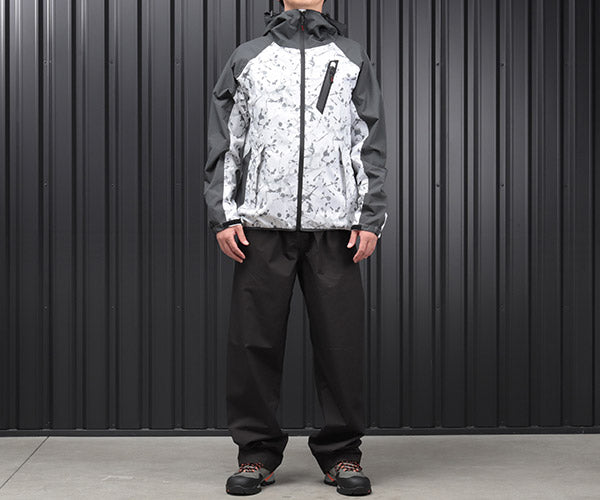 ジーベック C.ZONE 32001-222-LL レインウェア 上下セット 迷彩シルバー LLサイズ XEBEC