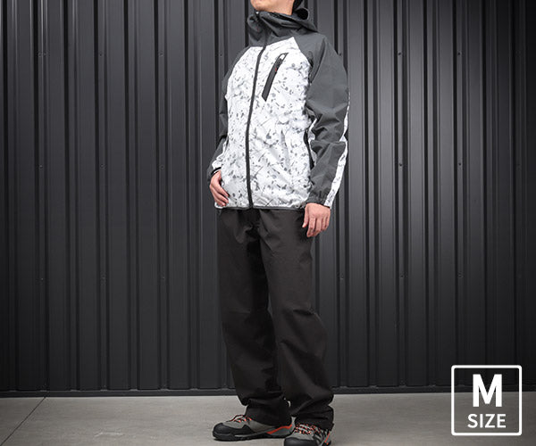 ジーベック C.ZONE 32001-222-M レインウェア 上下セット 迷彩シルバー Mサイズ XEBEC