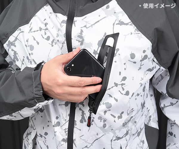 ジーベック C.ZONE 32001-222-M レインウェア 上下セット 迷彩シルバー Mサイズ XEBEC