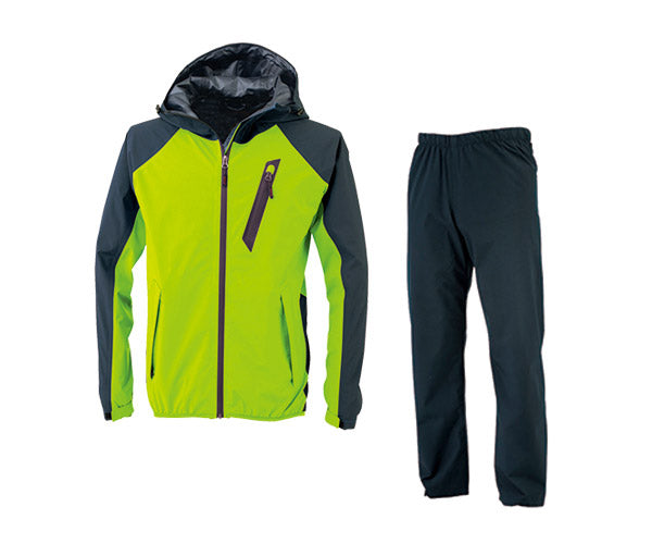 ジーベック C.ZONE 32001-84-L レインウェア 上下セット イエローグリーン Lサイズ XEBEC