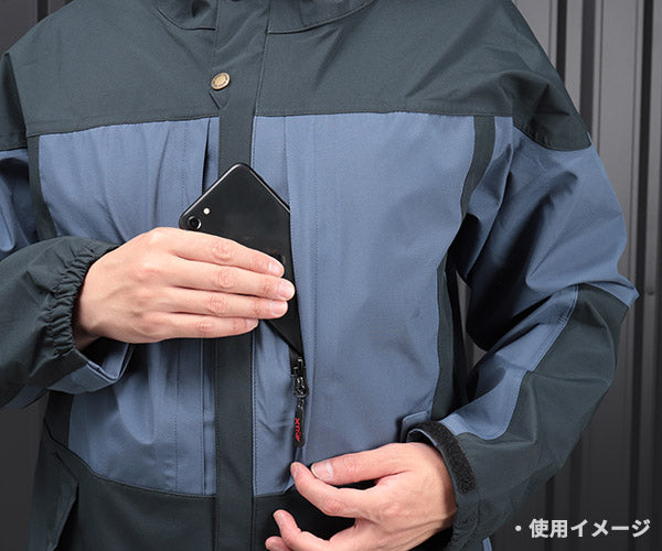 ジーベック C.ZONE 32002-19-LL レインジャケット ディープネイビー LLサイズ XEBEC