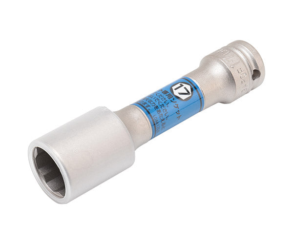 TONE インパクト用プロテクター付クイックフィット薄形ロングホイルナットソケット(自動車整備用) 対辺寸法17mm (3APQF-17LN)(4953488452228) トネ