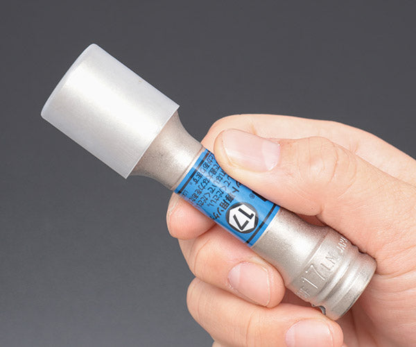 TONE インパクト用プロテクター付クイックフィット薄形ロングホイルナットソケット(自動車整備用) 対辺寸法17mm (3APQF-17LN)(4953488452228) トネ