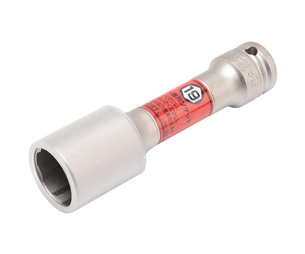 TONE インパクト用プロテクター付クイックフィット薄形ロングホイルナットソケット(自動車整備用) 対辺寸法19mm (3APQF-19LN)(4953488452235) トネ