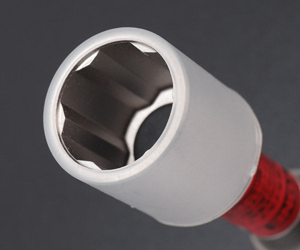 TONE インパクト用プロテクター付クイックフィット薄形ロングホイルナットソケット(自動車整備用) 対辺寸法19mm (3APQF-19LN)(4953488452235) トネ