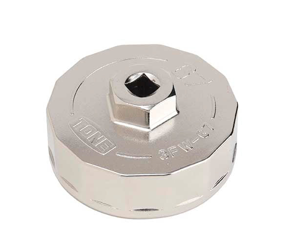 TONE オイルフィルターレンチ 14角 外径75mm 全高35mm 差込角9.5mm 対辺寸法67mm (3FW-67)(4953488430844) トネ