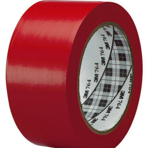 3M ラインテープ 764 赤 50.8mm×32.9m 764RED50X32 スリーエム